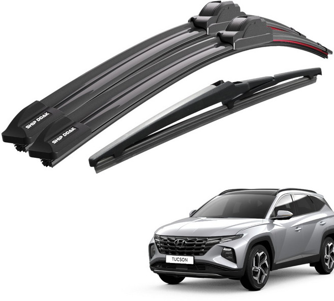 쉽딱 트리플 전면 후방 와이퍼 3P 세트, 디올뉴투싼 nx4(20~23)