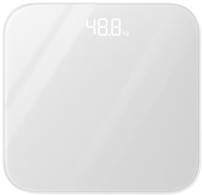 메이스 모던 가정용 스마트 디지털 LED 체중계, 심플 화이트