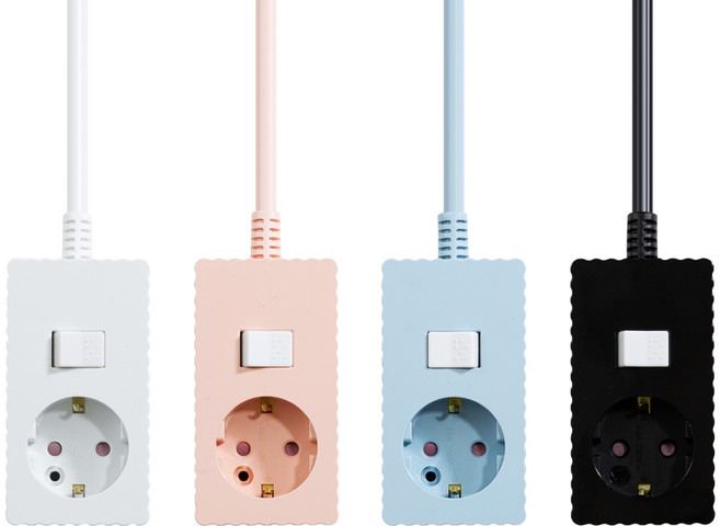 파워존 웨이브 1구 멀티탭 개별 과부하차단 50cm 1.5m 3m 5m 7m 10m 연장선 멀티콘센트 캠핑 릴선, 연장선 1구 블랙, 1개