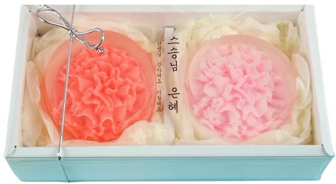 카네이션꽃비누 2구 세트 감사합니다, 1개입, 200g - 쿠팡