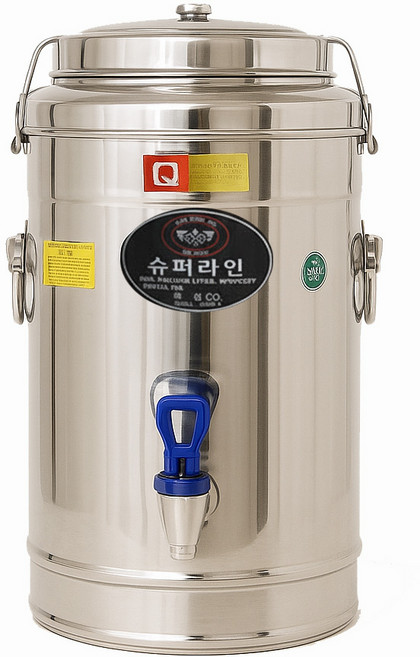 우성금속 슈퍼라인 급식용 업소용 매장 스텐 보온보냉 물통20L, 20L