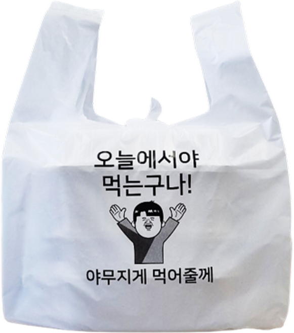 (맞춤팩) 포장 배달 비닐쇼핑백 디자인비닐봉투, 100개, 15L