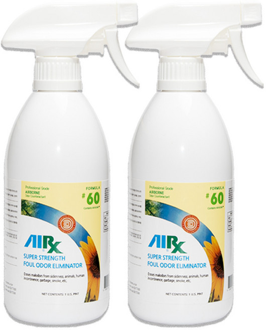 AirX60 초강력 악취제거제 500ml 업소청소 강력한생활악취 지지린내 홀애비냄새 동물배변냄새담배냄새 지하실냄새 환자악취 각종부패냄새, 2개