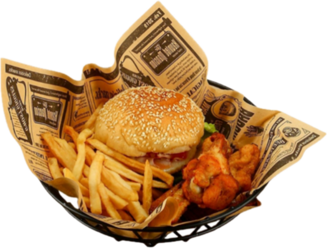 허밍 크라프트 식품 종이 유산지 노루지 기름종이 식품지, 1개, 200개입