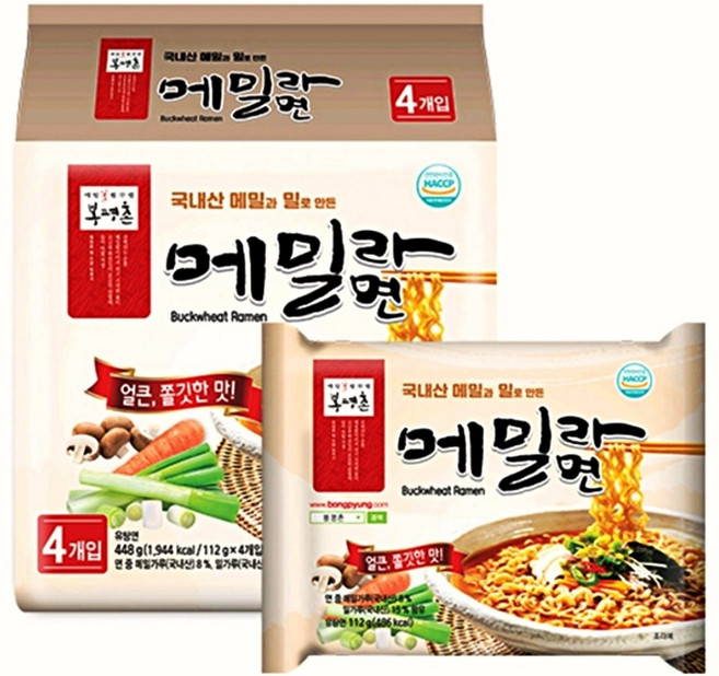 봉평촌 메밀라면 112g, 8개