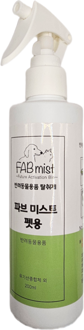 인더하우스 파브 미스트 펫용 반려동물용품 탈취제, 1개, 300ml