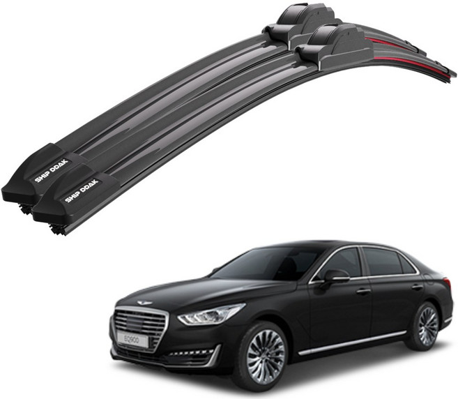 1+1 제네시스 EQ900 전차종 순정(호환)형 초밀착 와이퍼 윈도우 브러쉬 와이퍼블레이드, SDT-EQ900(15-18)650+400/A