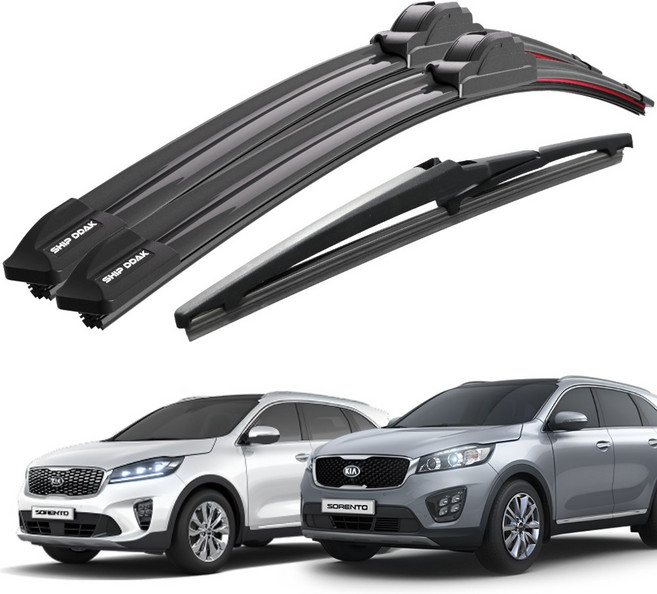 쉽딱 트리플 전면 후방 와이퍼 3P 세트, 올뉴/더뉴 쏘렌토(14~20)