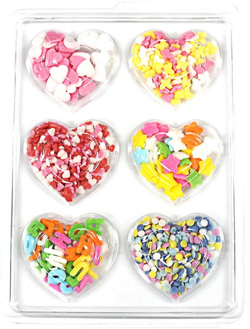 데코야 슈가스프링클 6종 A형 & 하트몰드 20g (데코/모음/베이킹/토핑/재료), 1개