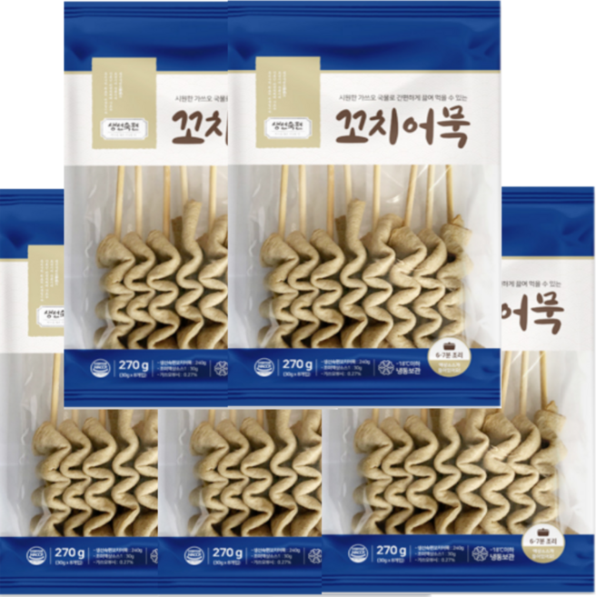 생선숙편 프리미엄 꼬치어묵, 5개, 270g