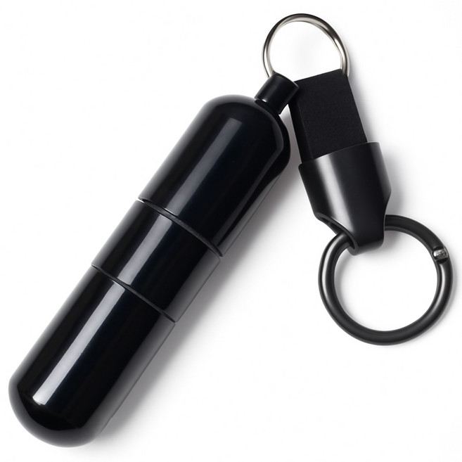 하루굿즈 휴대용 재떨이 담배 꽁초 냄새차단 야외 실외 재털이, 1개, 블랙