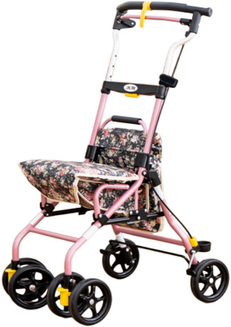 진작 프리미엄 고급형 여성전용 어르신 노인 실버카 초경량 보행보조기, 1개