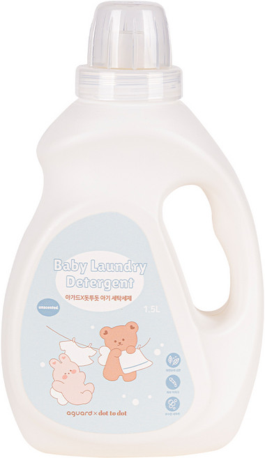 아가드X돗투돗 아기 세제 무향 유아 중성 세탁세제 액상 대용량 고농축, 1개, 1.5L