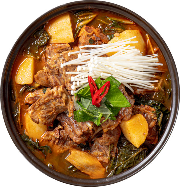 정마을 정말 뼈해장국 감자탕 해장국 고기듬뿍 실온보관 대용량, 650g, 8개