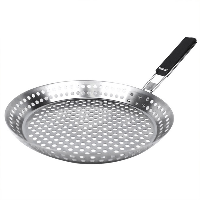 요리즐 캠핑 직화구이 불판 바베큐 그릴 타공 석쇠 프라이팬, 1개