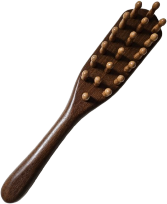 좋은선택 원목 괄사 두피 마사지기, 나무, 1개