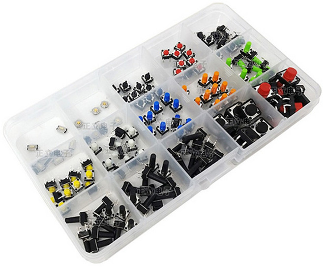 - 택트스위치 세트 15종(총150개), 1개