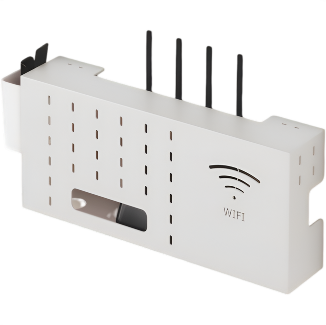 솔브릭 무타공 벽콘센트가리개 멀티탭 셋톱박스 정리함, 1개, 화이트