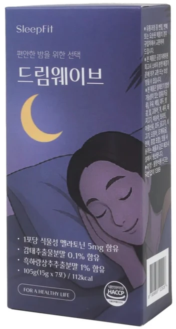 식물성 멜라토닌 5mg 슬립핏 드림웨이브 레몬맛 액상스틱 7일분 체험용 1세트, 7개, 15g - 쿠팡