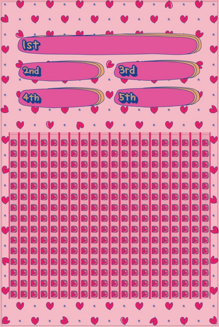 대광이 추억의 옛날 문방구 종이 뽑기판 모음 술게임 술뽑기 이벤트 보상용, 300 하트, 1개