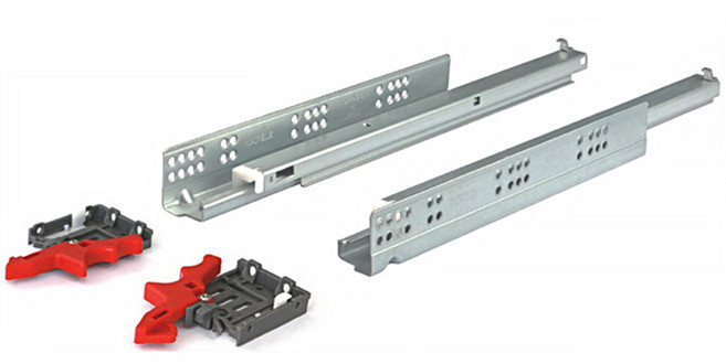 헤펠레 댐핑 언더 레일 댐퍼 3단 250mm 서랍장 좌/우1조 언더레일, 250용, 1개