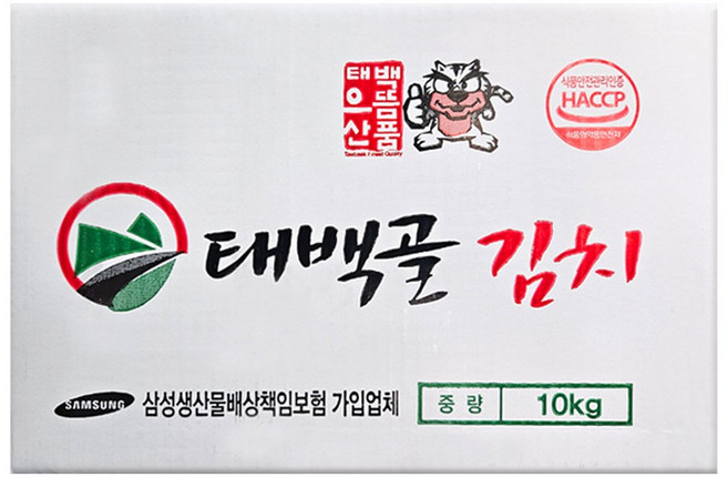 [원조 태백골김치] 공식대리점 HACCP인증(5kg/10kg 선택), 10kg, 1개