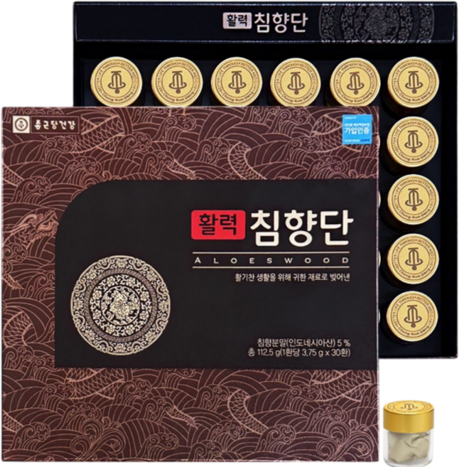 1+1 활력 침향단 30환 정품 부모님 선물, 112.5g, 6박스