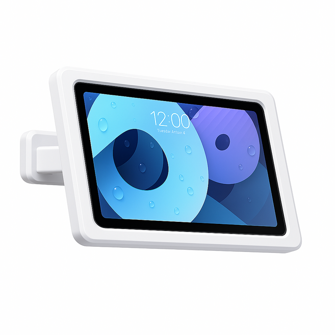 [하다컴퍼니] 테블릿PC 갤럽시탭 & 아이패드 360도 회전 고급 방수케이스 거치대, 1개, 화이트