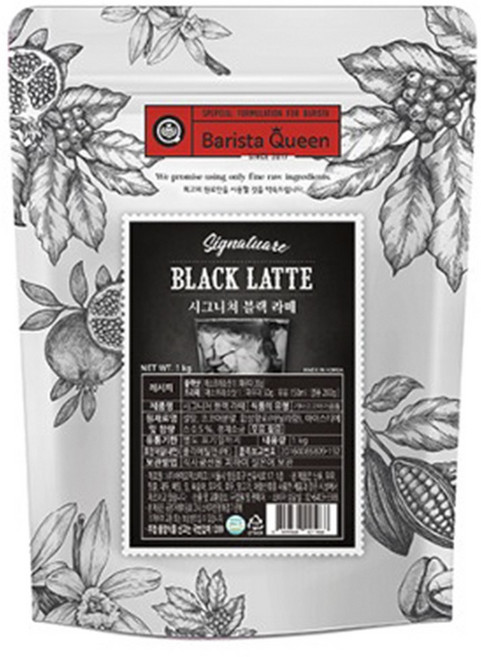 바리스타퀸 시그니쳐 블랙 라떼 파우더, 1kg, 10개, 1개입
