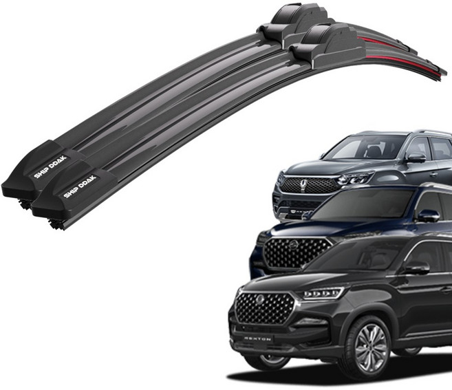 렉스턴 G4 올뉴 스포츠 칸 쿨멘 전차종 초밀착 와이퍼 윈도우 브러쉬 와이퍼블레이드, SDT-렉스턴 SUV(17-현재)-650+500/B2