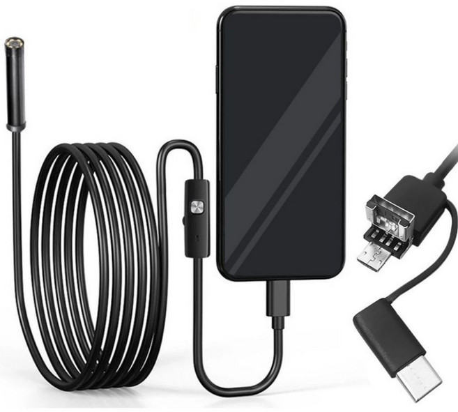 스마트폰 내시경카메라, 강선 내시경 카메라 1.5M, 1개