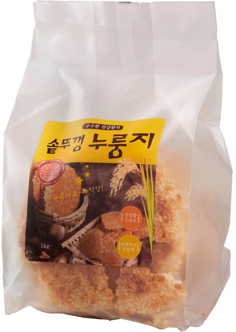 산지명인 솥뚜껑 로스팅 누룽지, 3개, 1kg