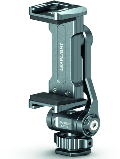 dslr slr 스마트폰 핸드폰 거치대 클램핑 유형 알루미늄 어댑터, 1개, 그레이