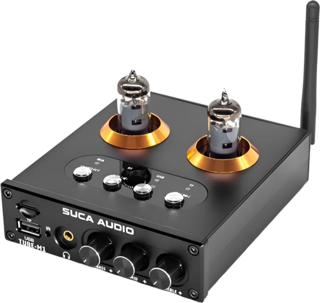 K-STORE 발열튜브 진공관앰프 증폭기 블루투스앰프 앰프 튜브 발열 엠프 고출력 클래식 리시버 미니앰프 파워앰프, 6168 블랙