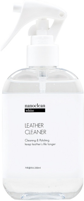 나노클린화이트 가죽클리너 200ml 명품가방 자동차시트 클리너 신발 소파 얼룩제거 코팅 보호제, 단품, 1개