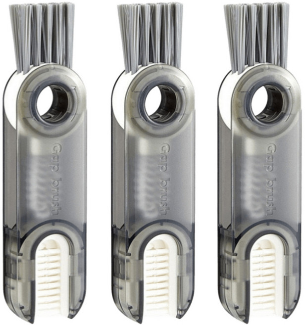 호플 3 in 1 다용도 틈새 브러쉬 2P, 2개, 그레이