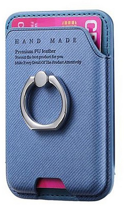 지디 맥세이프 핑거링 스마트톡 카드 지갑, 1개, 블루