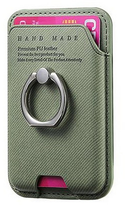 지디 맥세이프 핑거링 스마트톡 카드 지갑, 1개, 카키