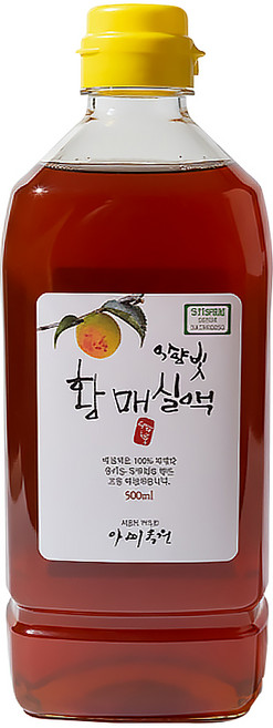 다올네이처 하동 유기농 매실청 비정제원당 황매실청, 1개, 900ml