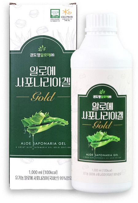 권도영알로에 유기농 알로에 사포나리아 겔, 1L, 2개