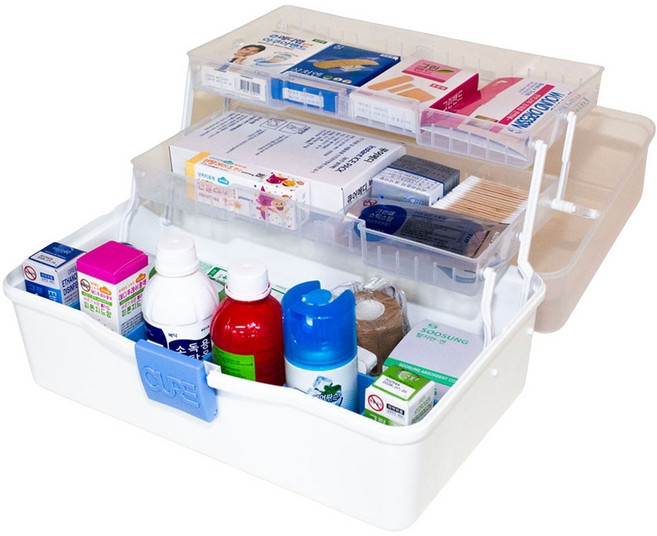 큐어메디 스페셜1호 대형구급함케이스및 25종구급용품(가정에서 산업현장까지 응급상황에는 언제나), 1개