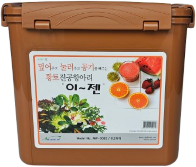 이젠 황토 진공 항아리 8.2L 사각, 1세트