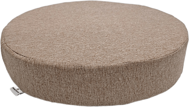 띵덕 원형 린넨 가죽 도톰한 성인 키높이 높은 마카롱 방석 40cm