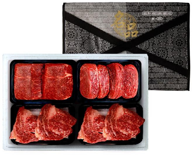 1+등급 프리미엄 한우구이정육혼합세트1.2kg(등심300gx2+불고기300g+국거리300g), 1개, 1.2kg