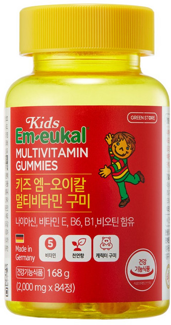 그린스토어 키즈 엠오이칼 멀티비타민 구미 168g, 1개, 84정