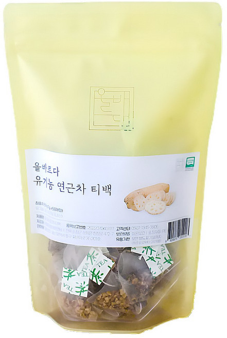 올바르다 유기농 연근차 50티백, 1개, 50개입, 1g