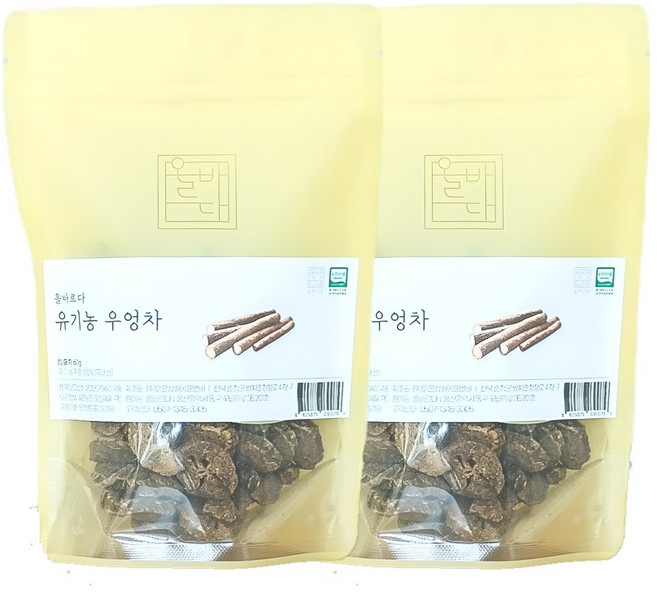 올바르다 유기농 우엉차, 2개, 1개입, 60g