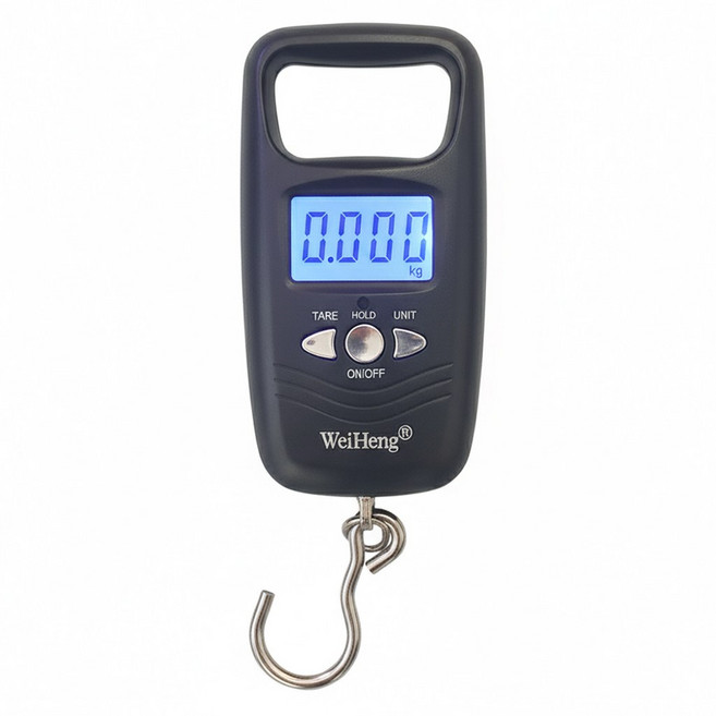 휴대용 전자손저울 최대50kg 까지 측정가능 낚시용 개인용 매달림저울 여행용 주방용, 1개