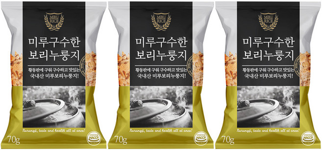 미루구수한 보리 누룽지 70g 15개 국산100%