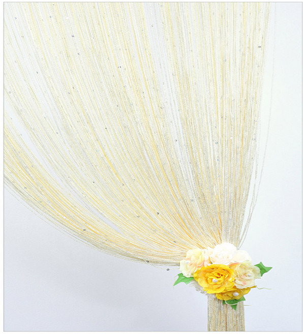 창앤롤 고급 스팽글 실커튼, 크림